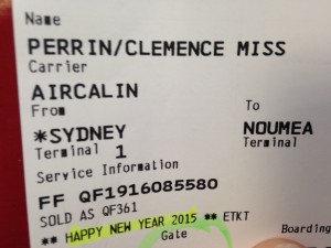 Billet avion Air Calin Sydney/Nouméa