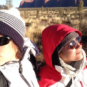 Clem et Mumu devant Uluru