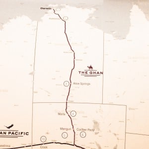 Itinéraire du Ghan_Carte - Australie