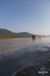 Bateau sur le Mékong - Laos