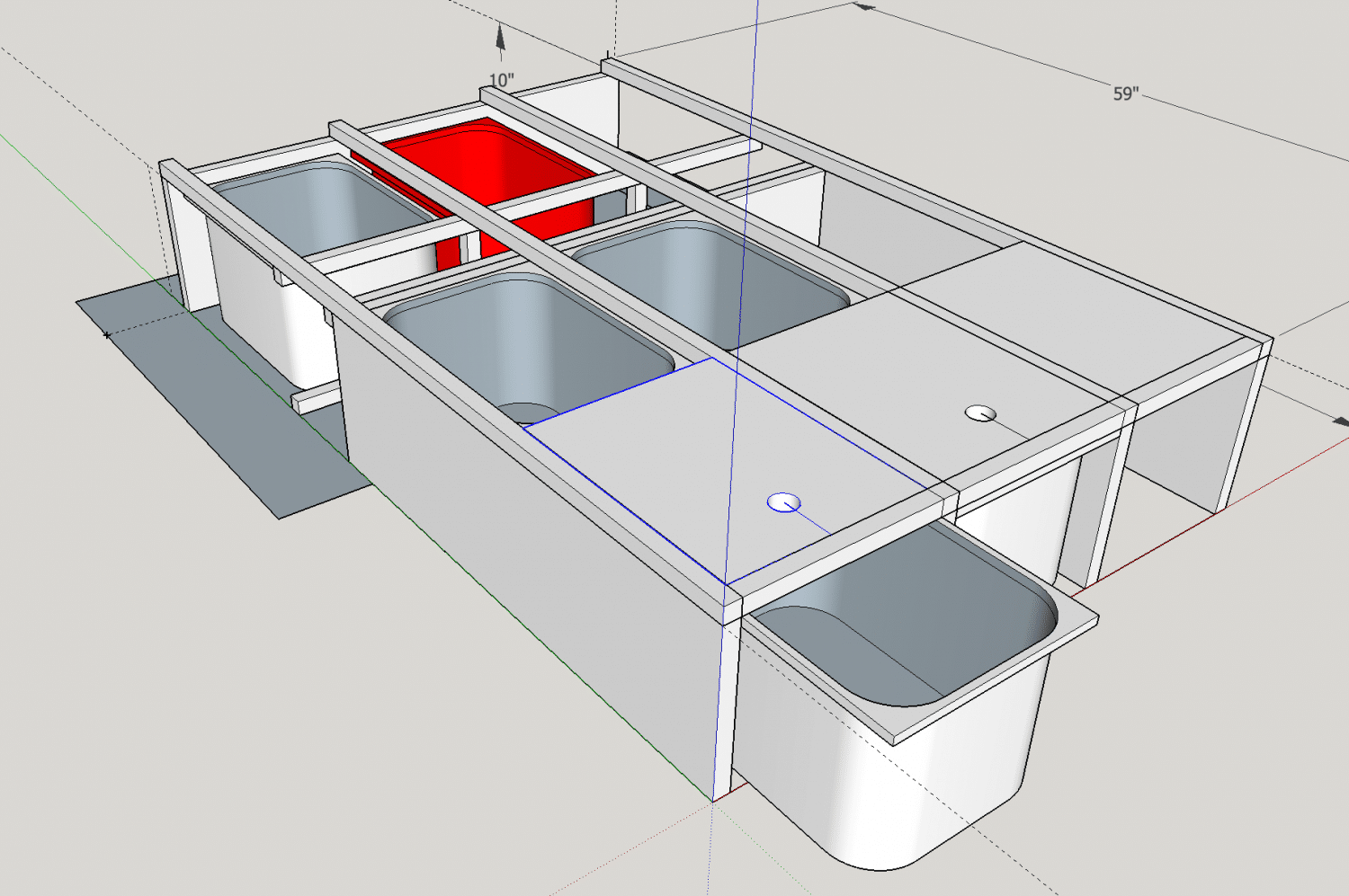 sketchup amenagement van 4x4 - structure