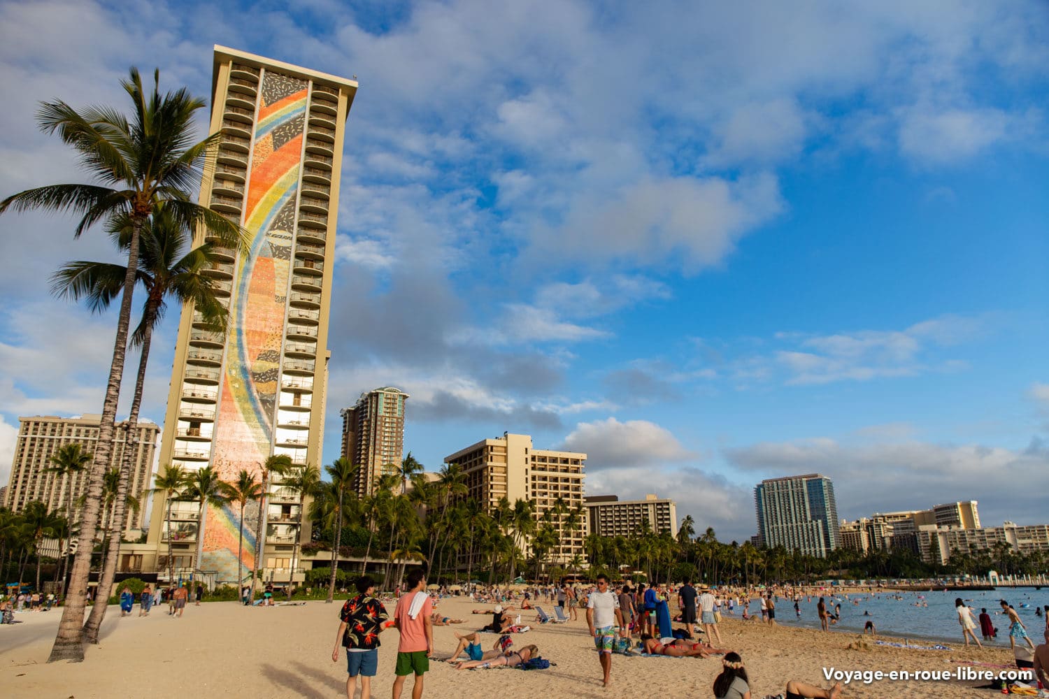 Plage de Waikiki à Honolulu