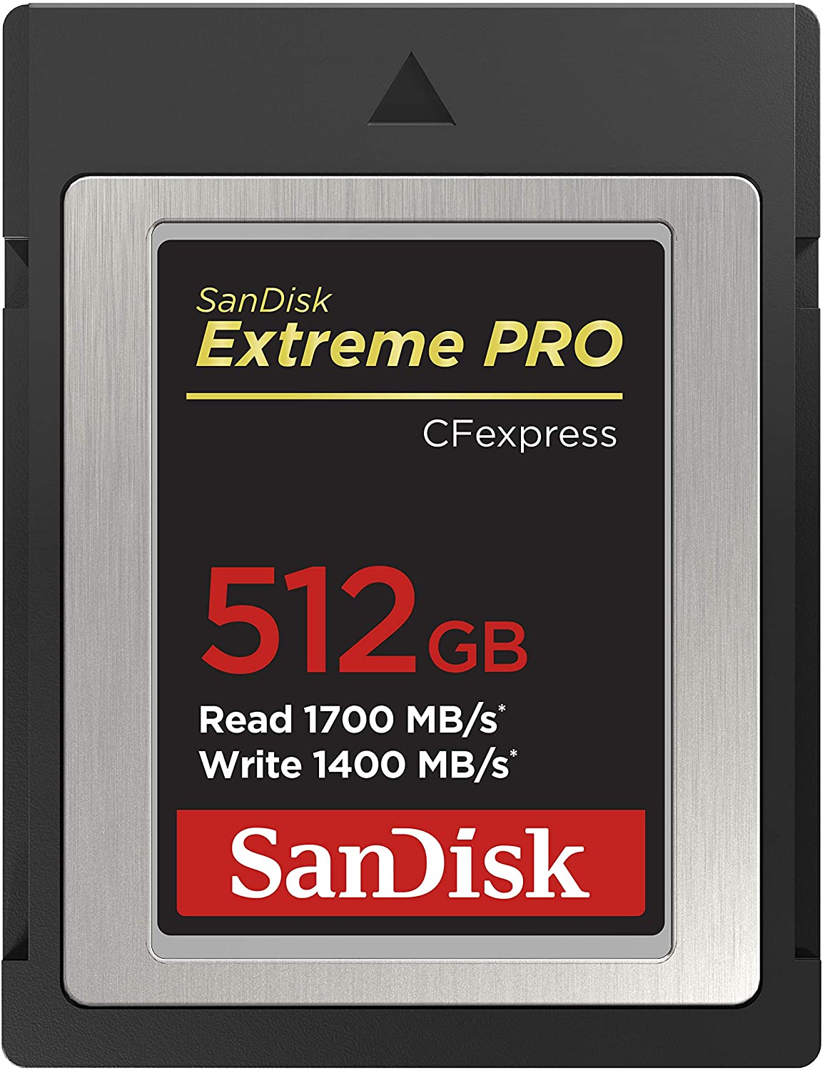 Les Cartes CF Express restent chères : ici la Sandisk de 512 Go. Des cartes indispensables pour les professionnels.