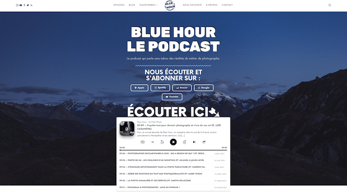 Blue hour, le podcast de référence pour les photographe de Johan Lolos