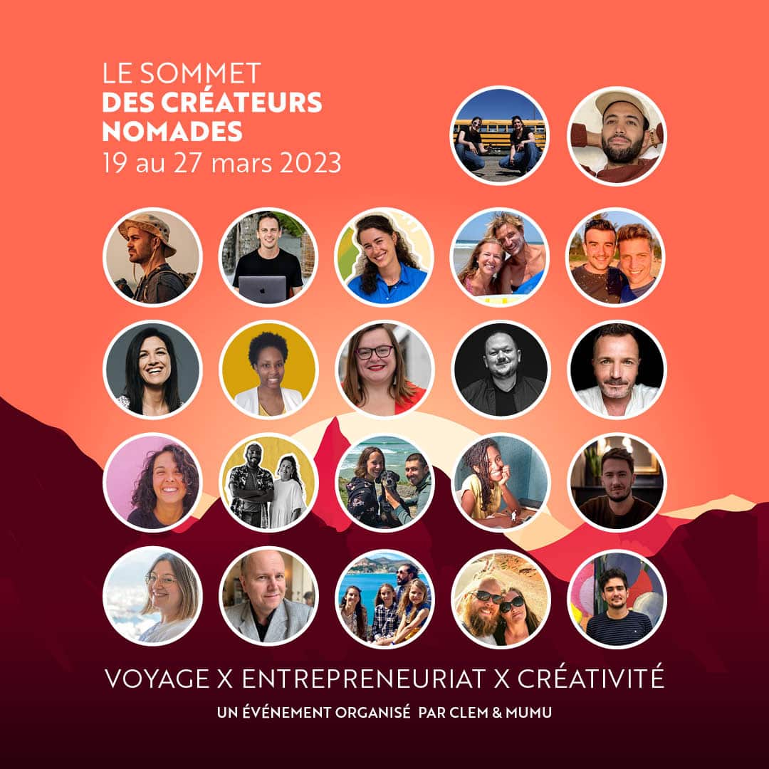 Intervenants sommet des créateurs nomades 2023