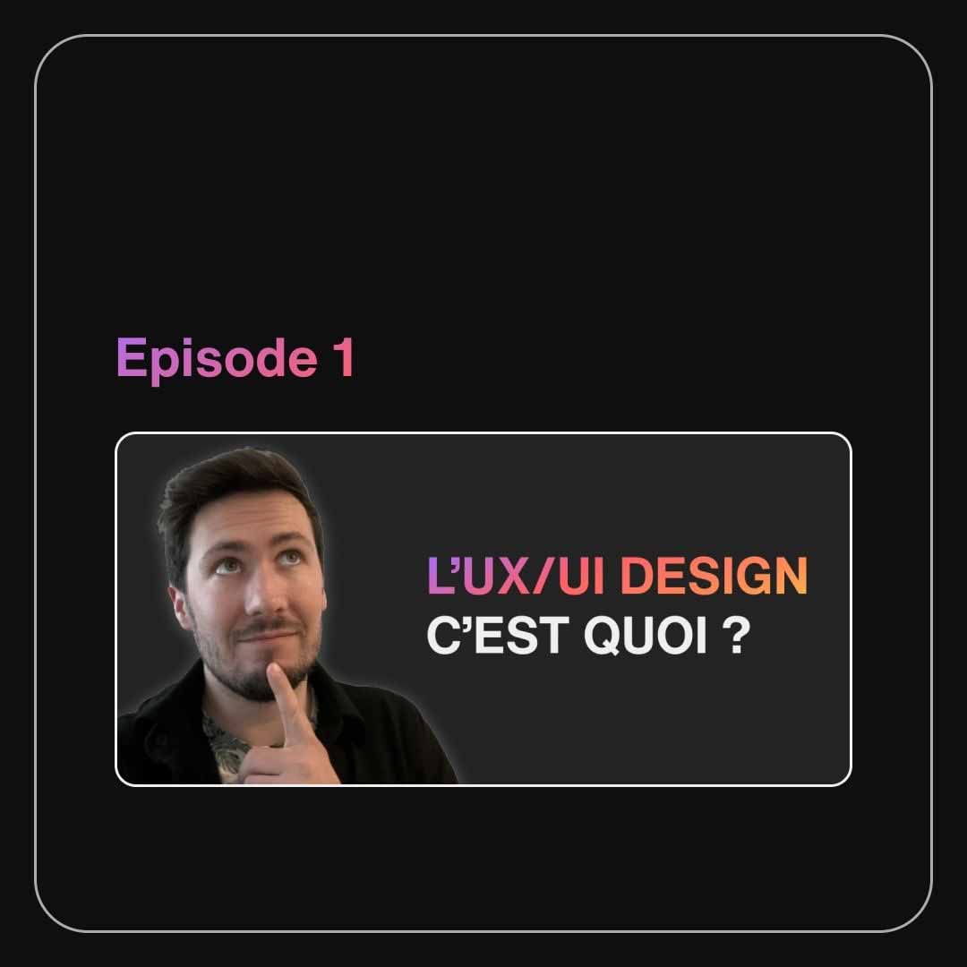 Nicolas Dumont explique sur sa chaine YouTube ce qu'est l'ux/ui design