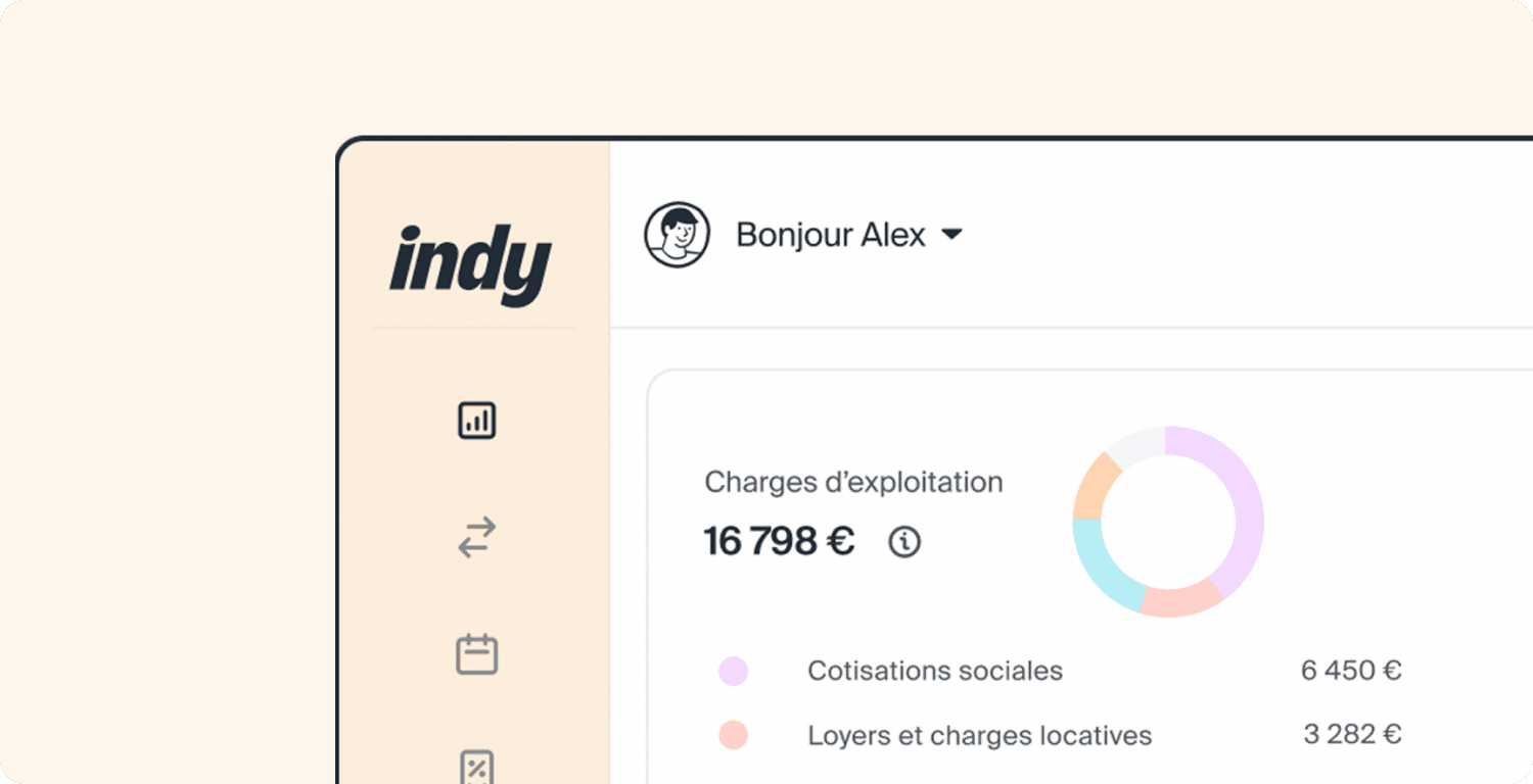 tableau de bord comptabilité freelance indy