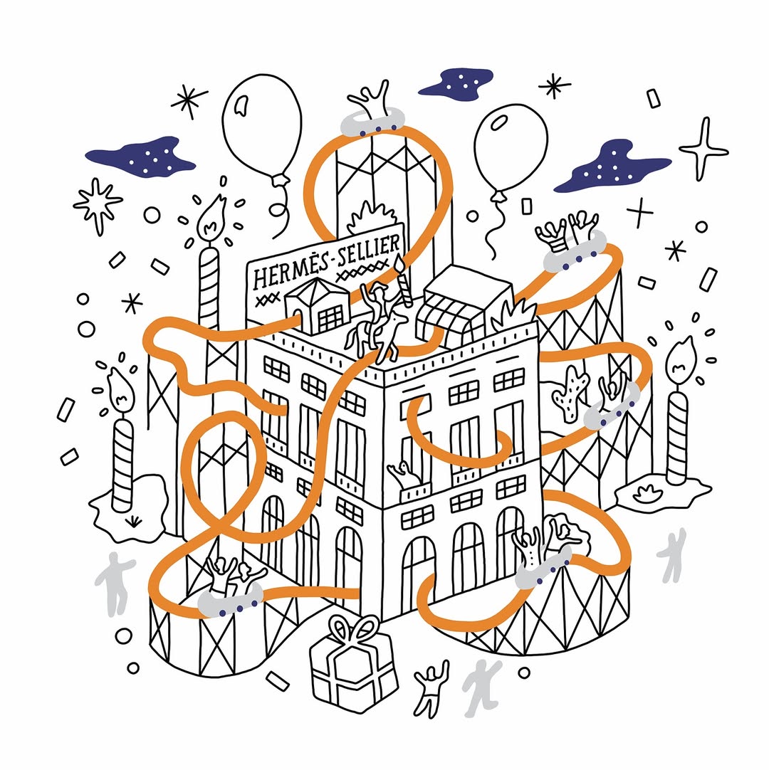Hermès illustration Antoine Corbineau