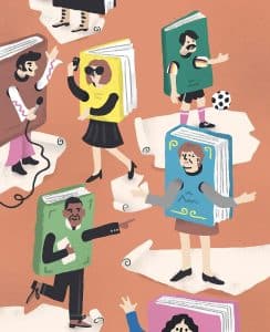 Illustration donna magazine