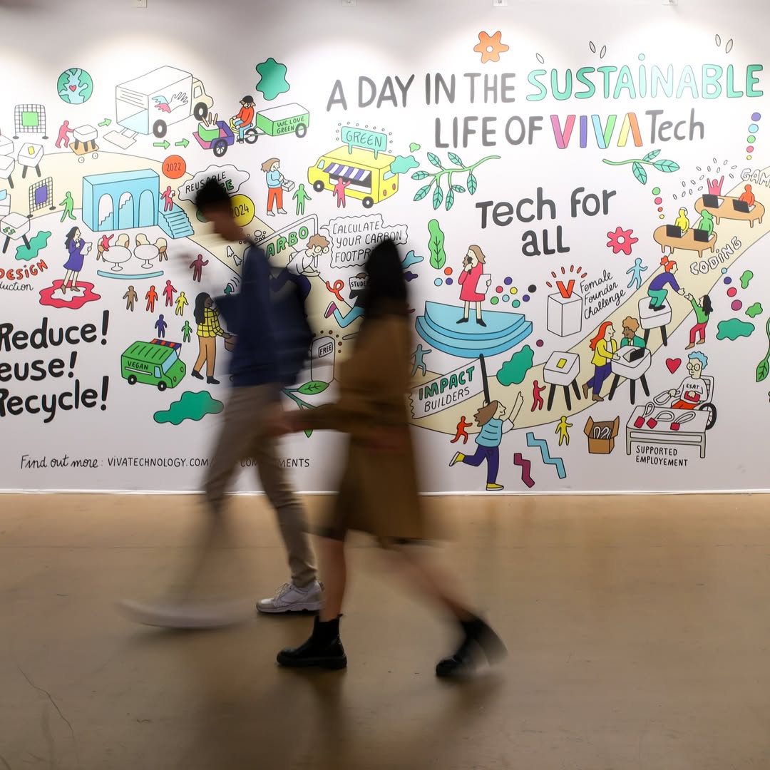 Vivatech illustration murale Antoine Corbineau